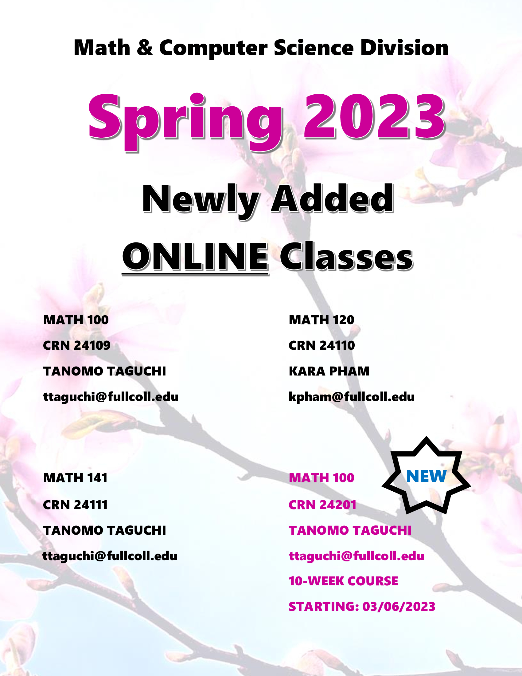 Mathematics and Computer Science Fullerton College